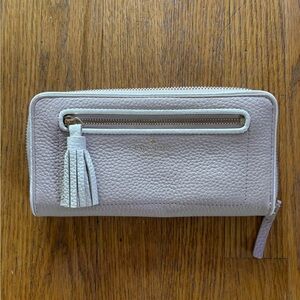 Kate Spade Light Gray Tassel Wallet